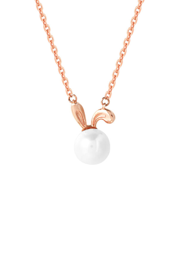 TOMEI Rouge Collection Pearl Necklace, Rose Gold 750
