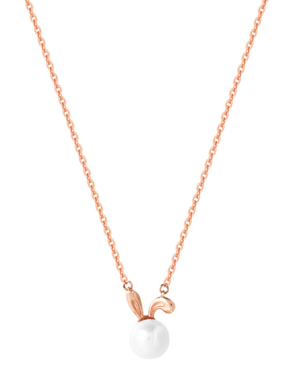 TOMEI Rouge Collection Pearl Necklace, Rose Gold 750