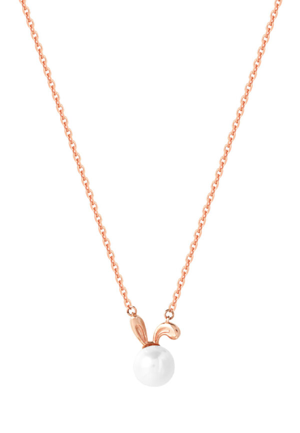 TOMEI Rouge Collection Pearl Necklace, Rose Gold 750