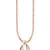 TOMEI Rouge Collection My Putri Oval Pendant, Rose Gold 750
