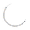 TOMEI Trio Rows Bead Bracelet, White+Yellow Gold 585