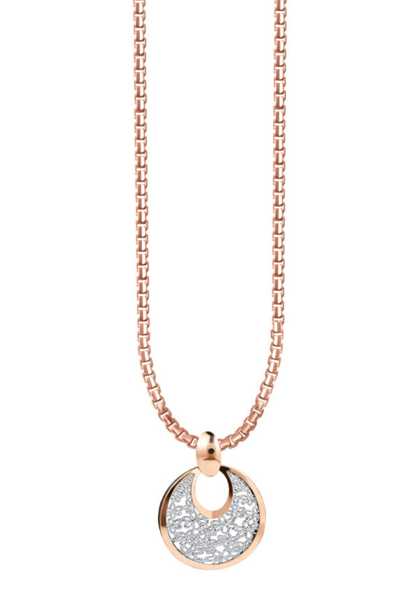TOMEI Rouge Collection My Putri Circle Pendant, Rose Gold 750