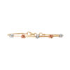 TOMEI Tri-Tones Bead Bunches Bangle, Gold 585