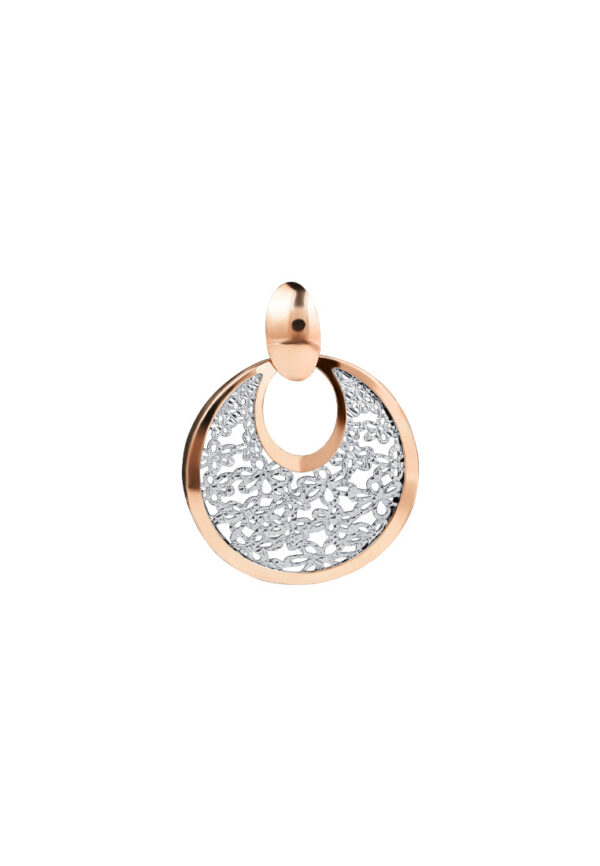 TOMEI Rouge Collection My Putri Circle Pendant, Rose Gold 750