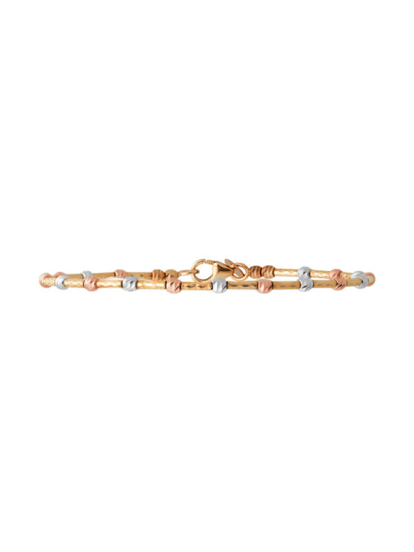 TOMEI Tri-Tones Bamboo Bead Bangle, Gold 585
