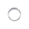 TOMEI Trio-Layered Diamond Ring, White+Rose Gold 750