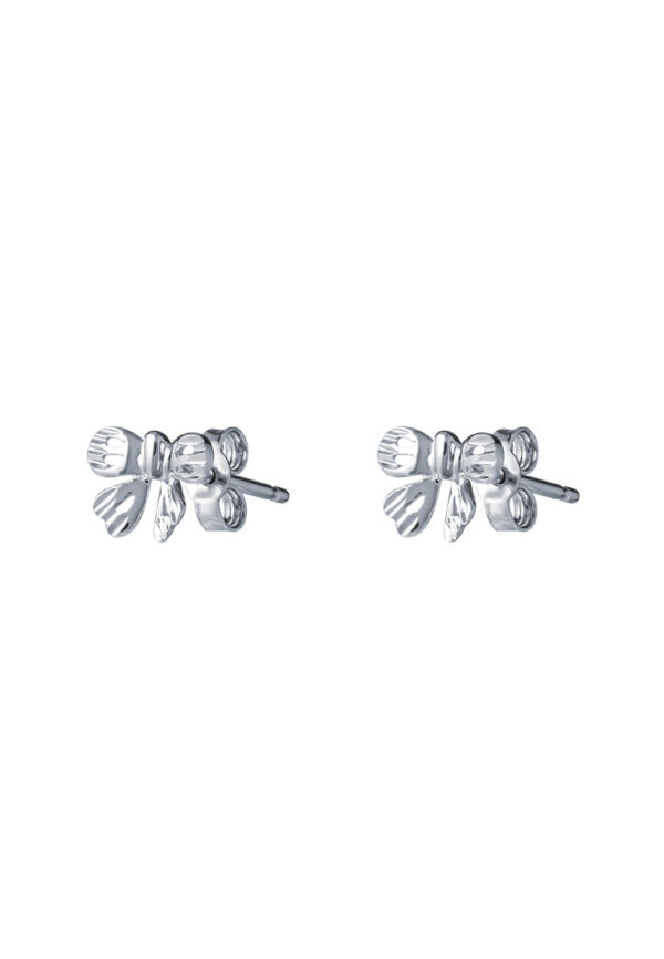 TOMEI Ribbon Earrings, White Gold 585