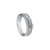 TOMEI Trio-Layered Diamond Ring, White+Rose Gold 750