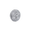 TOMEI Rounded Sparkling Diamond Pendant, White Gold 750