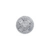 TOMEI Rounded Sparkling Diamond Pendant, White Gold 750