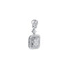 TOMEI Squarish Diamond Pendant, White Gold 750