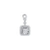 TOMEI Squarish Diamond Pendant, White Gold 750