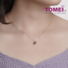 TOMEI Rouge Collection 红玉髓福字 Carnelian Fu Necklace, Rose Gold 750