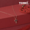 TOMEI Rouge Collection 红玉髓如意结扇子 Carnelian Ruyi Knot Palm Fan Necklace, Rose Gold 750