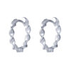 TOMEI Twisted Hoop Earrings, White Gold 585