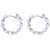 TOMEI Twisted Hoop Earrings, White Gold 585