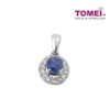 TOMEI Regally Resplendent Sapphire Pendant, White Gold 750