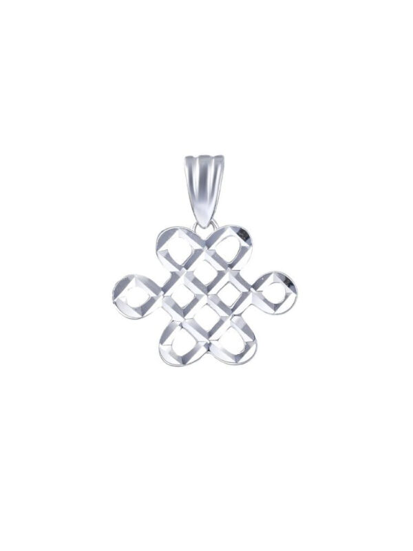 TOMEI Ruyi Knot Pendant, White Gold 585