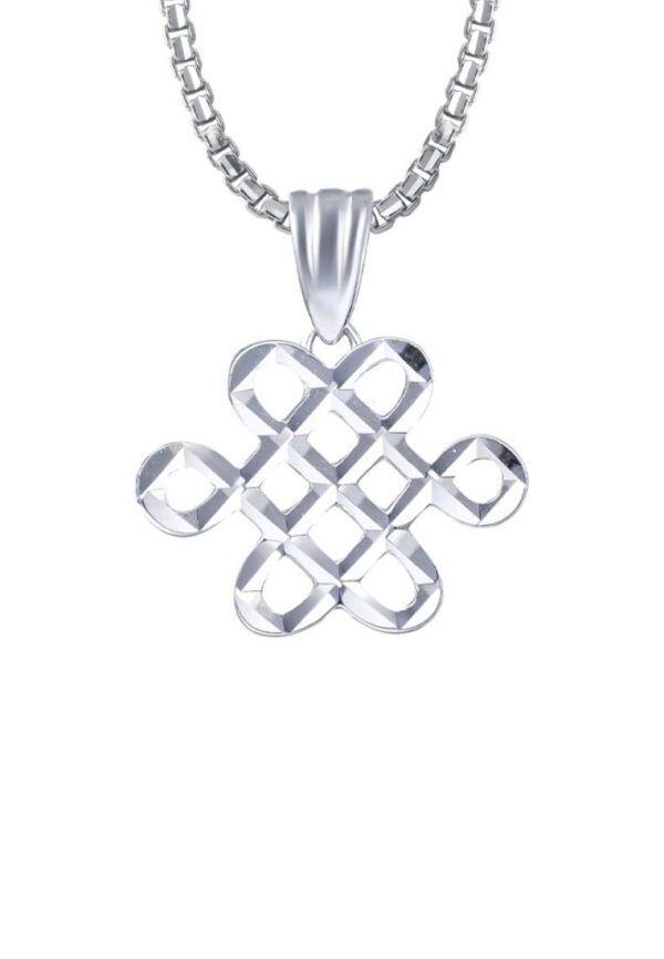 TOMEI Ruyi Knot Pendant, White Gold 585