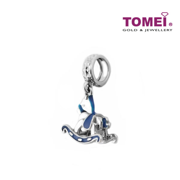 TOMEI Rocking Horse Charm, White Gold 585 (P5818)