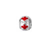 TOMEI Red Clover Charm, White Gold 585