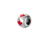 TOMEI Red Clover Charm, White Gold 585