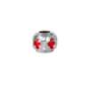TOMEI Red Clover Charm, White Gold 585