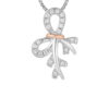 TOMEI Twinkly Trinkets Collection Diamond Pendant Set, White+Rose Gold 585