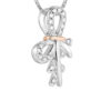 TOMEI Twinkly Trinkets Collection Diamond Pendant Set, White+Rose Gold 585