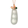 TOMEI Sweet Pea Jadeite Pendant, Rose Gold 750