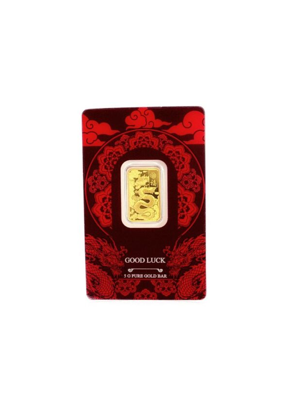 TOMEI x PAMP Suisse Good Luck Dragon Gold Bar 5GM | Fine Gold 9999
