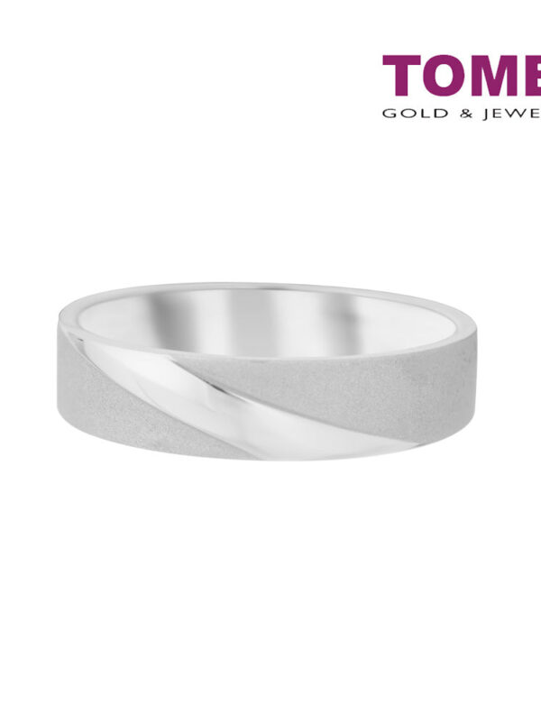 TOMEI The Knot Couple Rings, White Gold 750 (R3557/R3558)