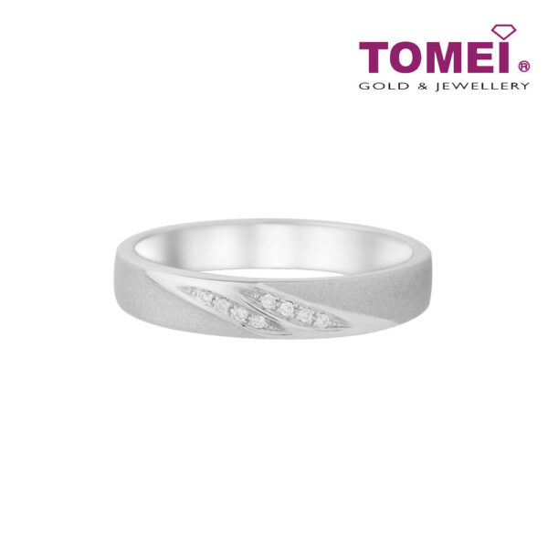 TOMEI The Knot Couple Rings, White Gold 750 (R3557/R3558)
