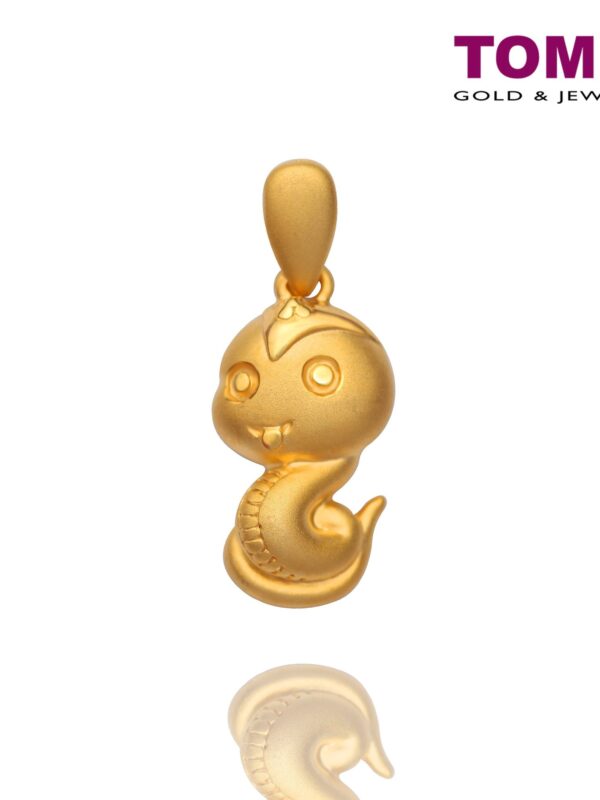 TOMEI Sweet Blessings Snake Pendant, Yellow Gold 916