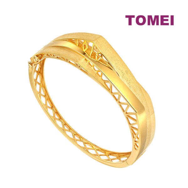 TOMEI Sri Puteri Vogue Bangle, Yellow Gold 916