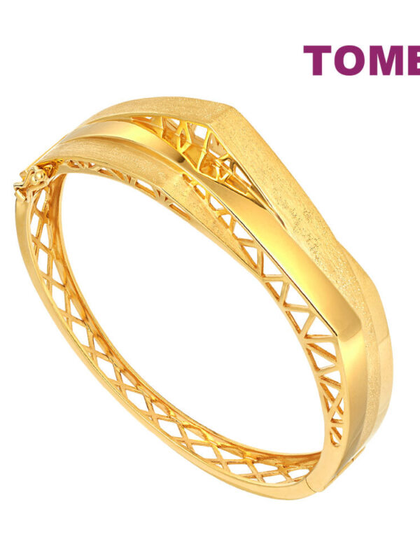TOMEI Sri Puteri Vogue Bangle, Yellow Gold 916