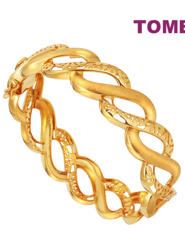 TOMEI Sri Puteri Braided Bangle, Yellow Gold 916