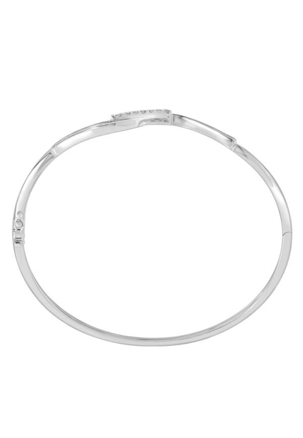 TOMEI Wave Bangle, Diamond White Gold 750