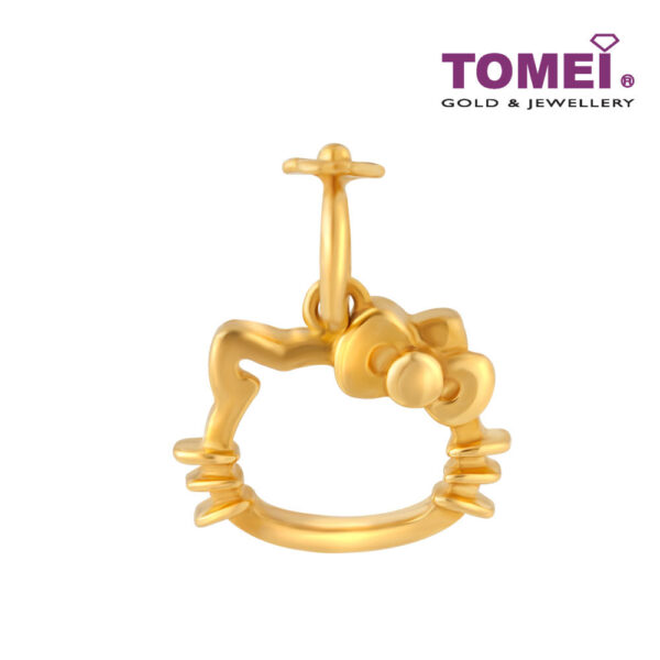 TOMEI x Hello Kitty Head Pendant, Yellow Gold 916