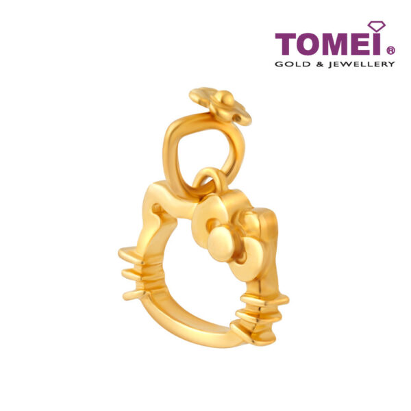 TOMEI x Hello Kitty Head Pendant, Yellow Gold 916