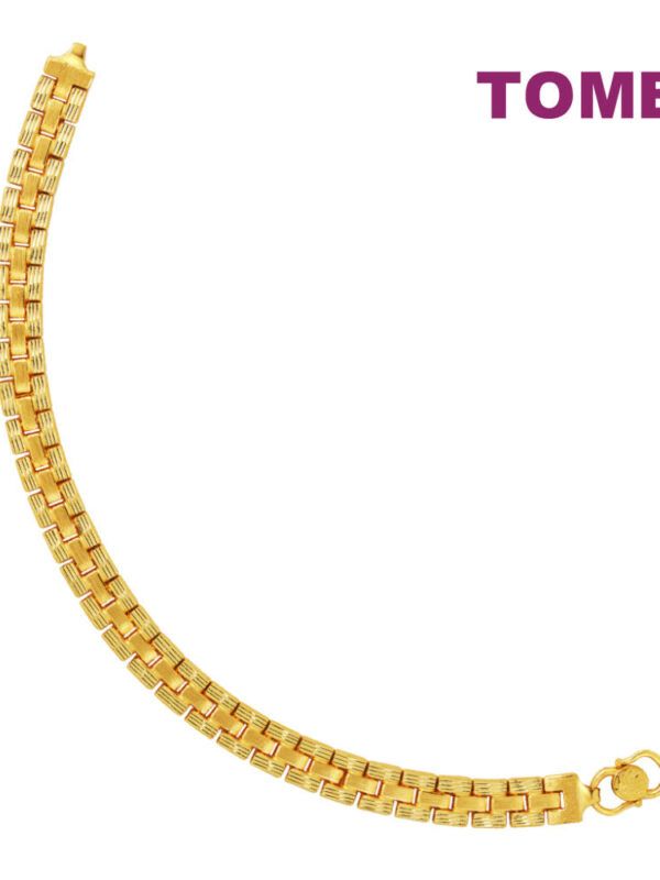 TOMEI Unisex Flat Bracelet, Yellow Gold 999 (5D)