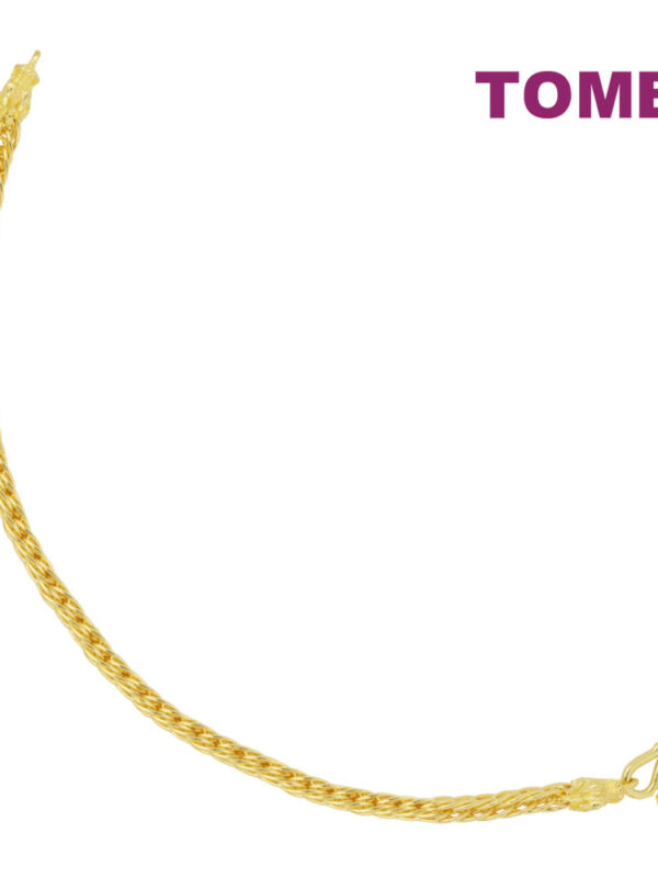 TOMEI Round Cable Bracelet, Yellow Gold 999