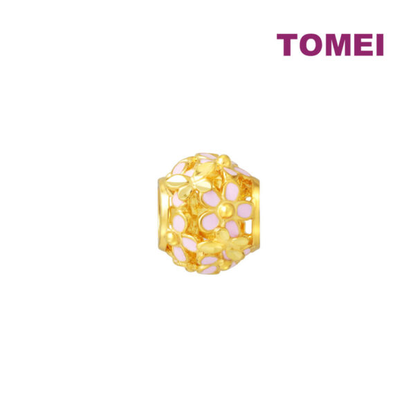 TOMEI Sweet Floral Charm, Yellow Gold 916