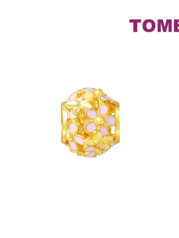 TOMEI Sweet Floral Charm, Yellow Gold 916