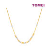 TOMEI Tri-Tone Beads Necklace, Yellow Gold 916