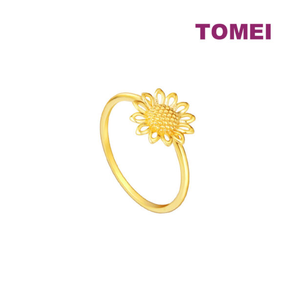 TOMEI [Online Exclusive] Lusso Italia Sunflower Ring, Yellow Gold 916