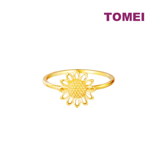 TOMEI [Online Exclusive] Lusso Italia Sunflower Ring, Yellow Gold 916