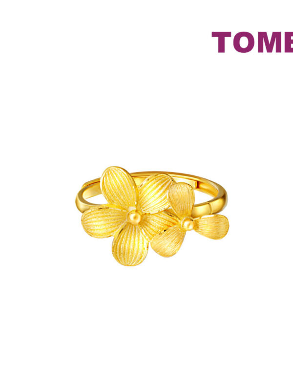 TOMEI X XIFU Flourishing Flowers Ring, Yellow Gold 999