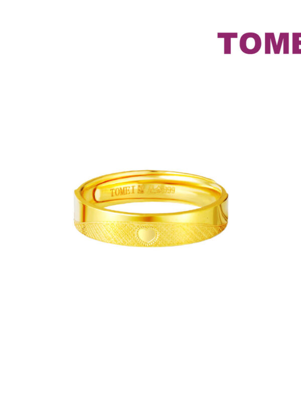 TOMEI X XIFU Heart To Heart Couple Ring For Her, Yellow Gold 999
