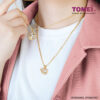 TOMEI Starry Love in Galaxy Pendant, Yellow Gold 916